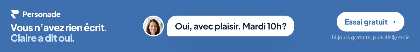 Personade : prospection LinkedIn automatique. 14 jours gratuits.